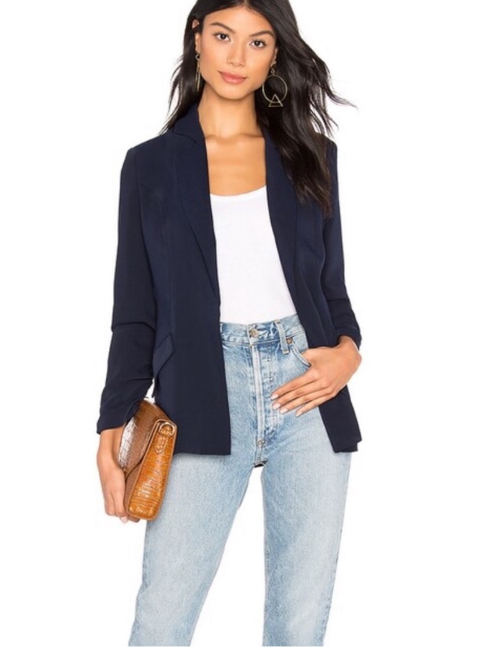 About Us Navy Blue Blazer Jacket Revolve